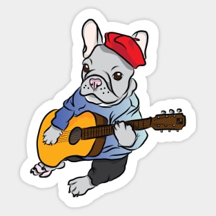 Singing French Bulldog Sticker